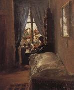Adolph von Menzel The Artist-s Bedroom in the Ritterstrabe France oil painting artist
